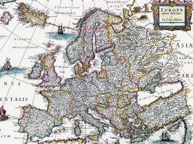Европа - старинная карта